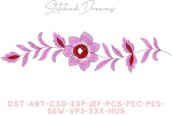 A Beautiful Flower Digital Embroidery