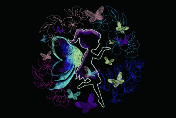 Fairy and Butterfly: Whimsical Embroidery for Cherished Handmade Gifts