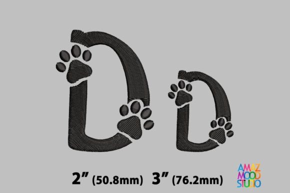 Letter D Paws Monogram: Designer Review for Apparel