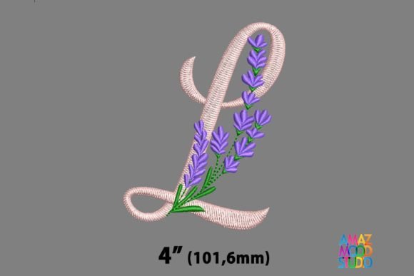 Letter L Lavender Floral Monogram Review
