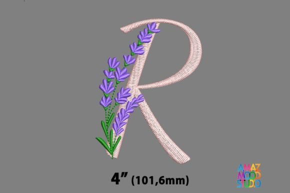 Letter R Floral Lavender Monogram: A Designer's Review