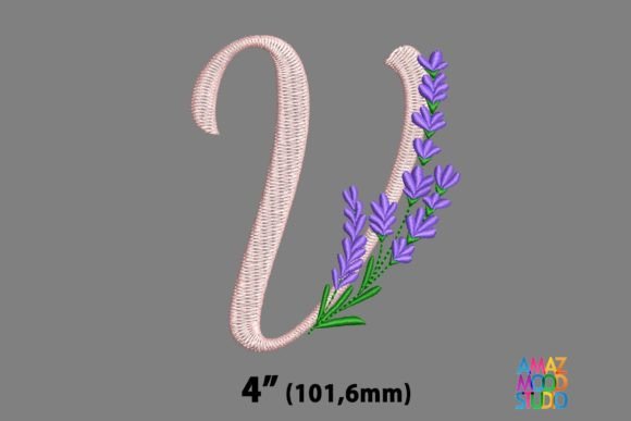 Letter V Floral Lavender Monogram: A Designer’s Review