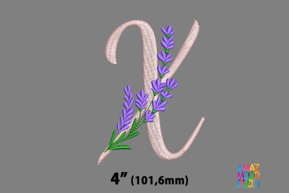 Letter X Floral Lavender Monogram Embroidery Review