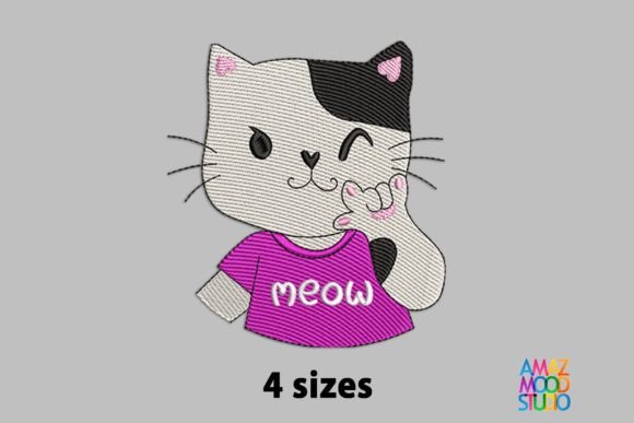 Meow Cat Embroidery Design Review for Craft Fairs