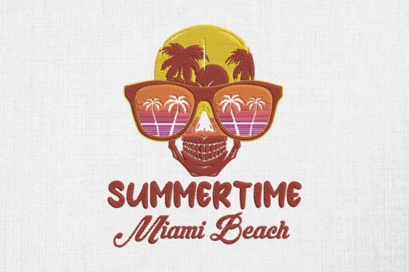 Summertime Skull Miami Beach Vacation
