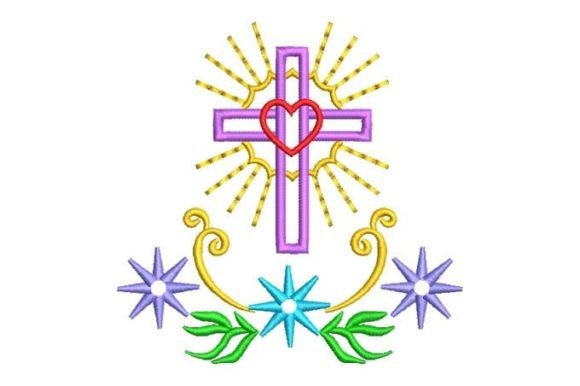 Sun Cross and Heart with Flowers: Embroidery Designer Review