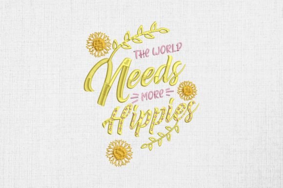 What The World Needs More Hippies Brings to Real Embroidery Work